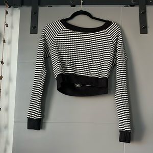 Striped crop sweater